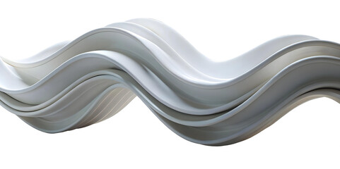 White Minimalist Cascading Wave
