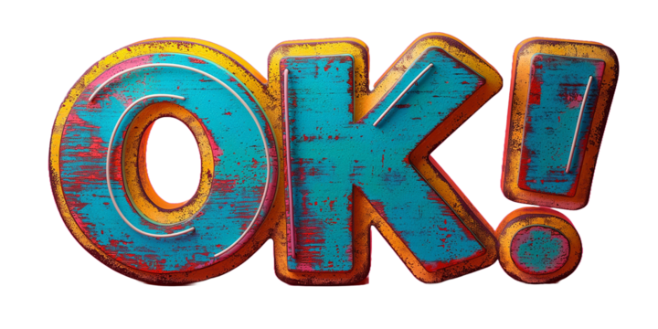 Speech Bubble Ok. Banner, speech bubble, poster and sticker concept, comic funny style