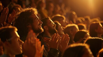The audience in applause