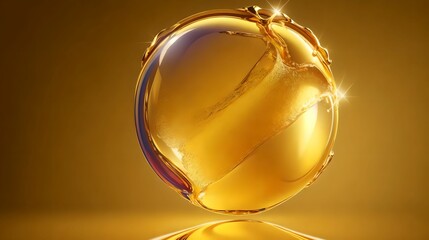 Obraz premium ゴールデンイエローをテーマにした抽象的なアート/Abstract art on a golden yellow theme