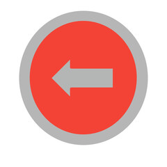 turn left arrow rounded icon vector design