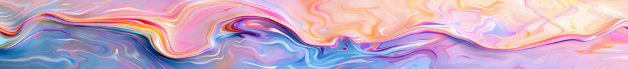 Obraz premium Vibrant Iridescent Marbled Texture in Pastel Tones