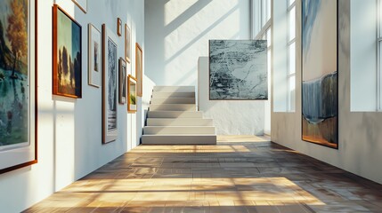 Walking through a private art collection at home