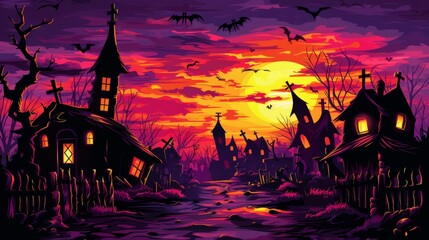 Eerie and mysterious halloween artwork background to buy for your projects and designs