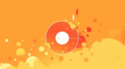 Obraz premium An icon portraying a male symbol set against a vibrant orange background serves as a colorful button on the website