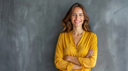 The woman in yellow shirt