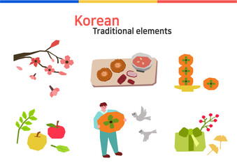Korean Thanksgiving Day chuseok elements