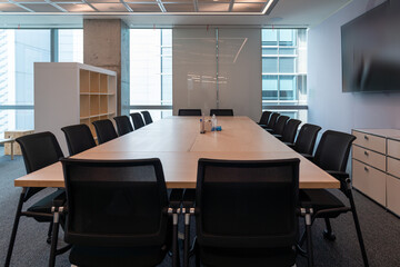 Business meeting room or Board room interiors.	