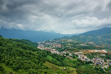 Fototapeta premium Breathtaking Panorama: SAPA and its Mountains