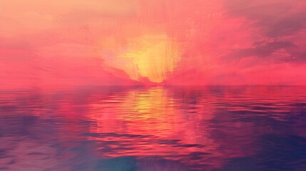 Contemporary Artistry: Luminous Gradient of Sunset Hues for a Tranquil and Warm Background Ambiance