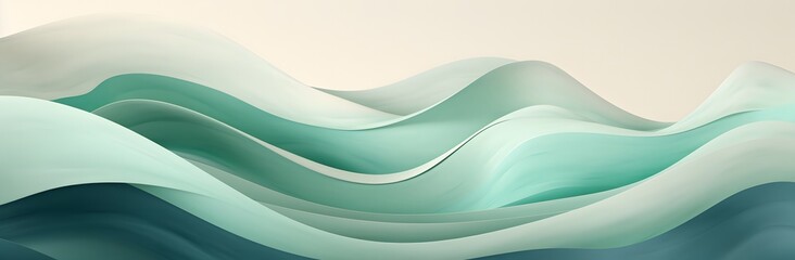 Modern Wave Pattern in Green and Blue, Ideal for Contemporary and Stylish Mockup Designs