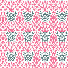 Flat Elegant decorative floral pattern vector design. Colorful floral pattern suitable for background, texture, fabric, wrapping, textile, clothing, print or others.