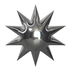 3d chrome Retro futuristic y2k elements