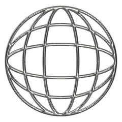 3d chrome Retro futuristic y2k elements