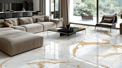 Beautiful tile motifs resembling the luxurious elegance of fine marble, perfect for creating a lavish ambiance in any space