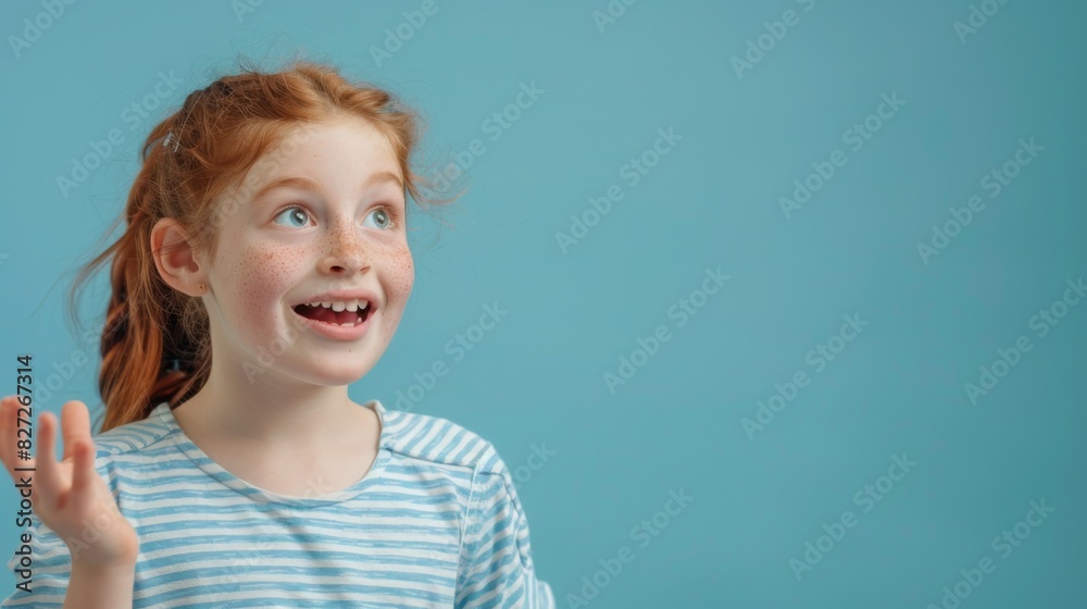 Wall mural The happy excited girl