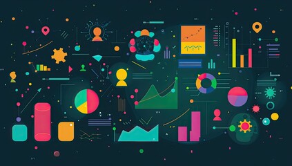 Obraz premium Abstract Infographic Design with Vibrant Colors