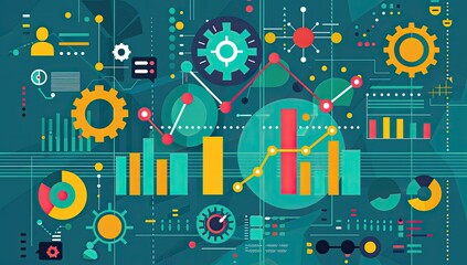 Obraz premium Modern Graphic of Data Analysis and Visualization