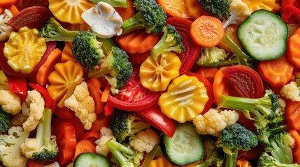 Close-up of crunchy fried vegetables and fruits, a tempting and nutritious treat for any occasion