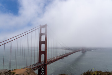 Iconic Golden Gate Bridge in San Francisco, California, USA