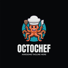 Octopus Illustration Mascot Logo