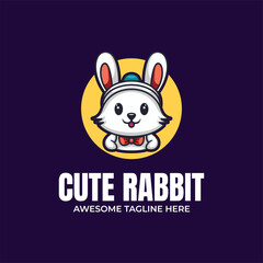 Rabbit Illustration Mascot Logo