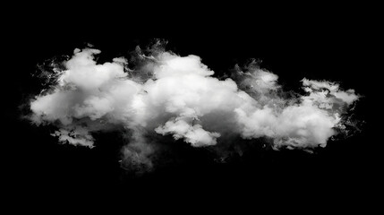 White Cloud Isolated on Black Background. Good for Atmosphere Creation,Background smoke with a sharp focus,White clouds on the black floor


