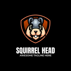 Squirrel Illustration Mascot Logo