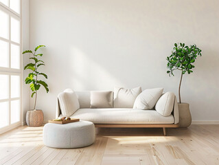 Sleek, modern living room with neutral colors, minimalist decor, and clean lines for a stylish look.