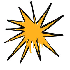 spray drips graffiti element star shape