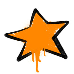 spray drips graffiti element star shape