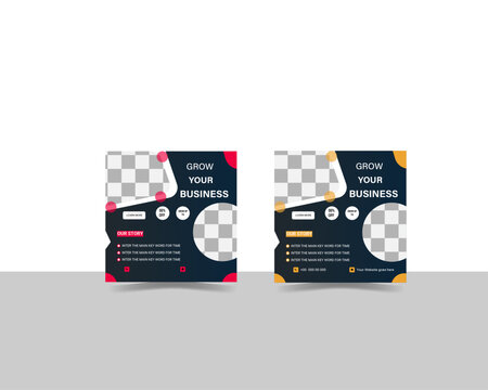 Craetive business social media post design template,two part design with two different colour.it,s easily editable design and layer set buo post design 