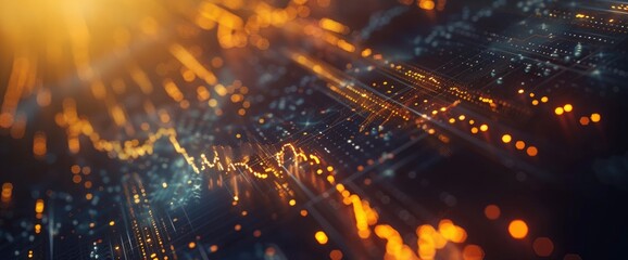 Fototapeta premium Abstract Visualization Of Financial Data Visualization , Abstract Pictures HD