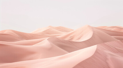 Obraz premium Ethereal desert dunes bathed in soft sunlight, showcasing nature's minimalist beauty