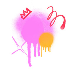 spray drips shape graffiti style background