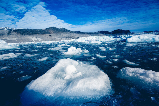 Antarctica, the southernmost continent and site of the South Pole