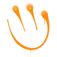 spray smile face graffiti style