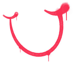 spray smile face graffiti style
