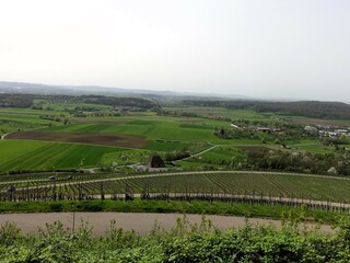 Fototapeta premium a view from the top of the hill looking over the countryside
