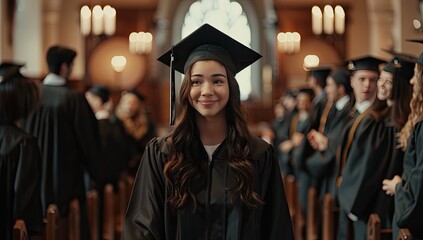 Obraz premium Student Graduating in Majestic Ceremony