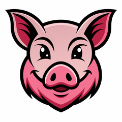 pig head logo vector illustration