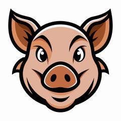 pig head logo vector illustration