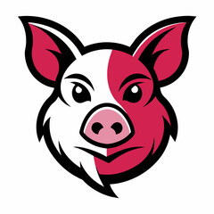 pig head logo vector illustration