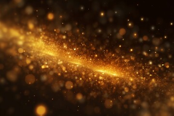 blurred golden particles