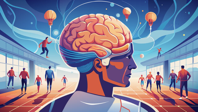 Futuristic Brainstorming Concept with Human Mind and Activity