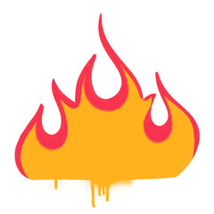 spray flame fire graffiti style element