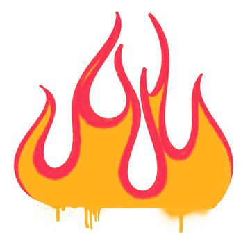 recommend clip art: spray flame fire graffiti style element