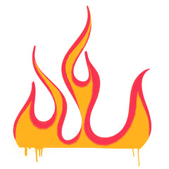 spray flame fire graffiti style element