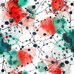 Semless hand drawn pattern with colorful dots. Abstract childish texture for fabric, textile, apparel. Vector illustration
