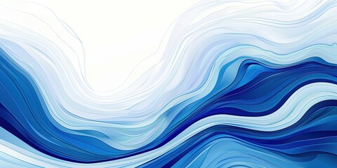 Fototapeta premium beautiful blue white paper craft layers minimal abstract background with copy space